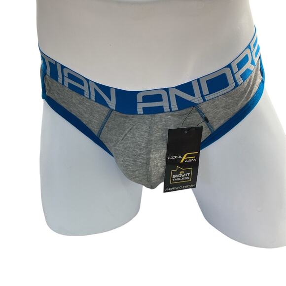 Andrew Christian CoolFlex Modal Brief with Show-It Grey XL - Picture 1 of 7